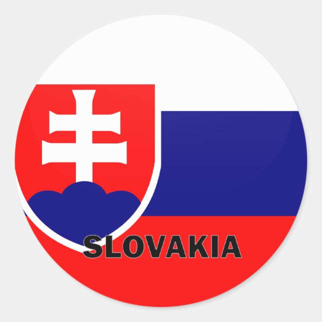 Sticker Rond Drapeau de qualité Roundel Slovaquie (Devant)