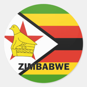 Sticker Rond Drapeau de qualité Roundel Zimbabwe