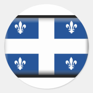 Sticker Rond Drapeau de Québec