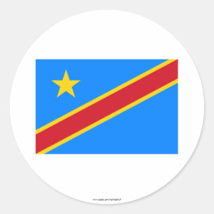 Sticker Rond Drapeau de République Democratic du Congo