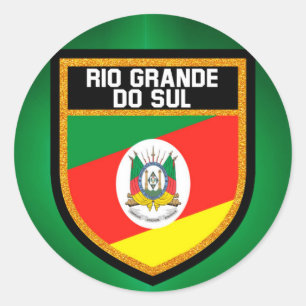 Sticker Rond Drapeau de Rio Grande do Sul