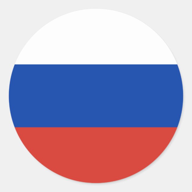 Sticker rond drapeau de Russie (Devant)
