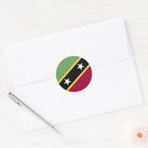 Sticker Rond Drapeau de Saint-Kitts-et-Nevis