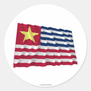 Sticker Rond Drapeau de secession de la Louisiane de 1861