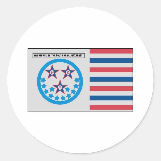Sticker Rond Drapeau de sécession utilisé par la Floride - 10 j (Devant)
