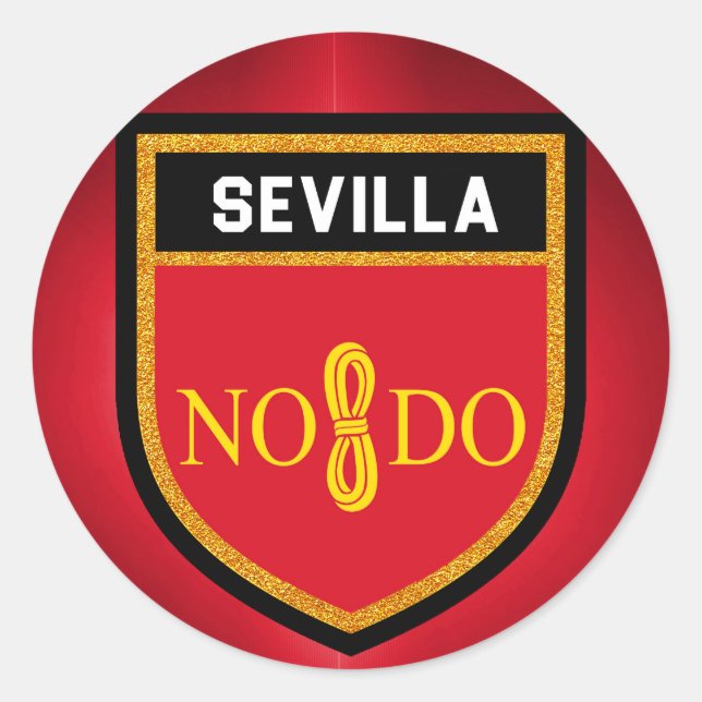 Sticker Rond Drapeau de Sevilla (Devant)