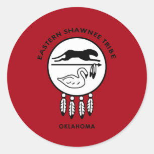 Sticker Rond Drapeau de Shawnee oriental