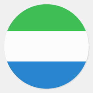 Sticker Rond Drapeau de Sierra Leone