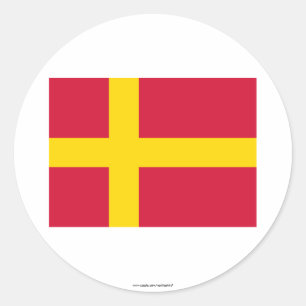 Sticker Rond Drapeau de Skåneland
