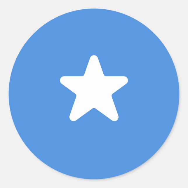 Sticker Rond Drapeau de Somalie (Devant)