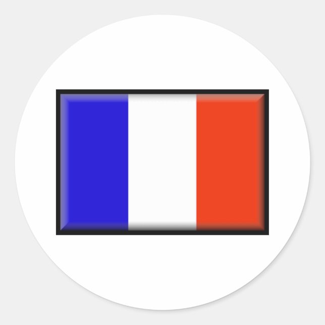 Sticker Rond Drapeau de St Barts (Devant)