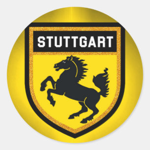 Sticker Rond Drapeau de Stuttgart
