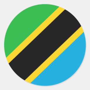 Sticker Rond Drapeau de Tanzanie