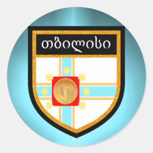 Sticker Rond Drapeau de Tbilissi