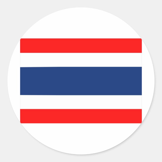 Sticker Rond Drapeau de Thaïlande (Devant)