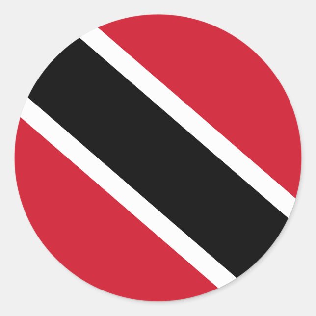Sticker Rond Drapeau de Trinité-et-Tobago (Devant)