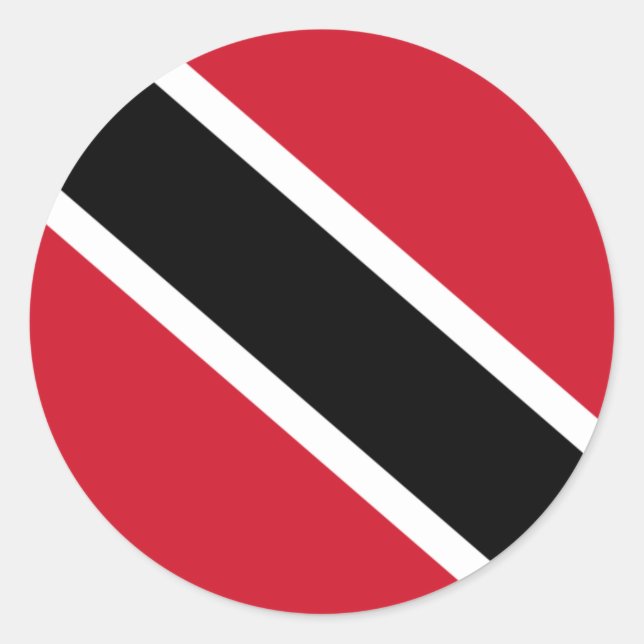 Sticker Rond Drapeau de Trinité-et-Tobago (Devant)