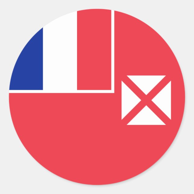 Sticker Rond Drapeau de Wallis-et-Futuna (Devant)