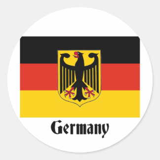 Sticker Rond Drapeau d'Eagle d'Allemand