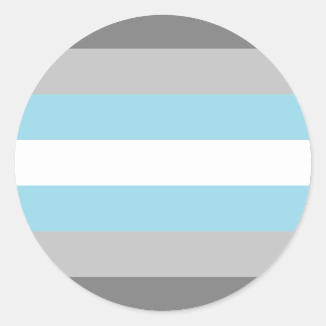 Sticker Rond Drapeau Demiboy Pride (Devant)
