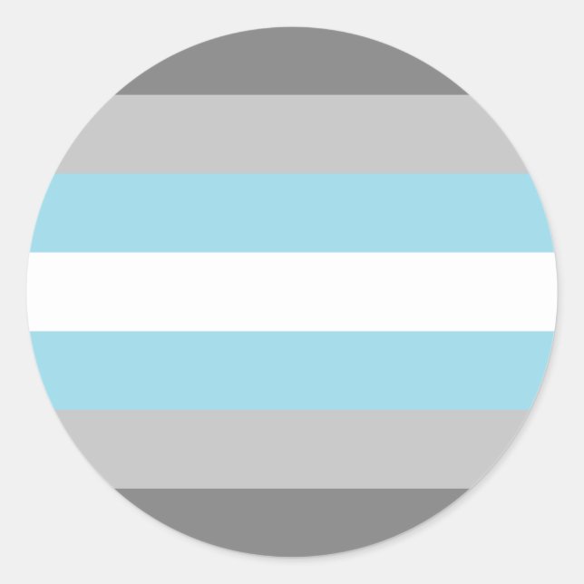 Sticker Rond Drapeau Demiboy Pride (Devant)
