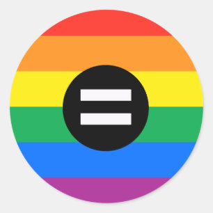Sticker Rond Drapeau des droits des homosexuels