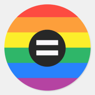 Sticker Rond Drapeau des droits des homosexuels