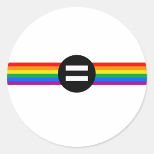 Sticker Rond Drapeau des droits gays