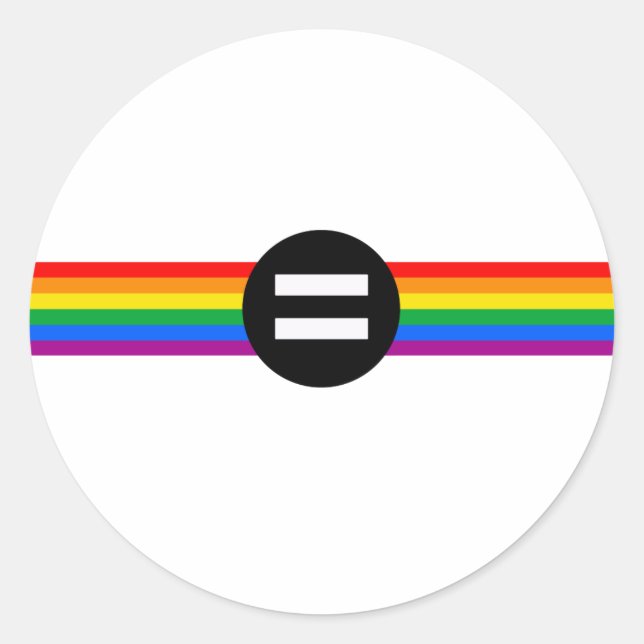 Sticker Rond Drapeau des droits gays (Devant)