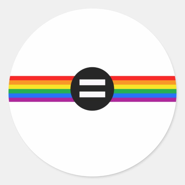 Sticker Rond Drapeau des droits gays (Devant)