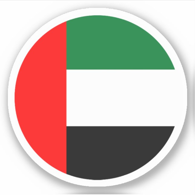 Sticker rond Drapeau des Émirats Arabes Unis (Devant)