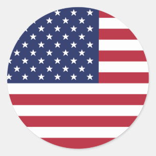 Sticker Rond Drapeau des États-Unis