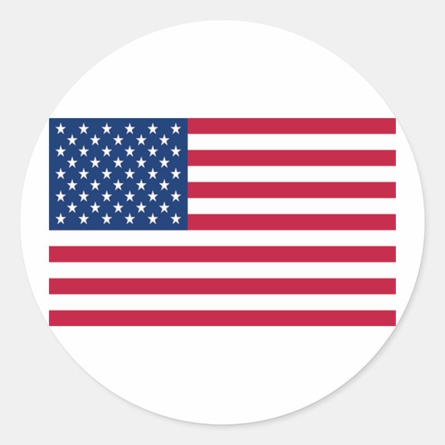 Sticker Rond Drapeau des États-Unis d'Amérique (Devant)