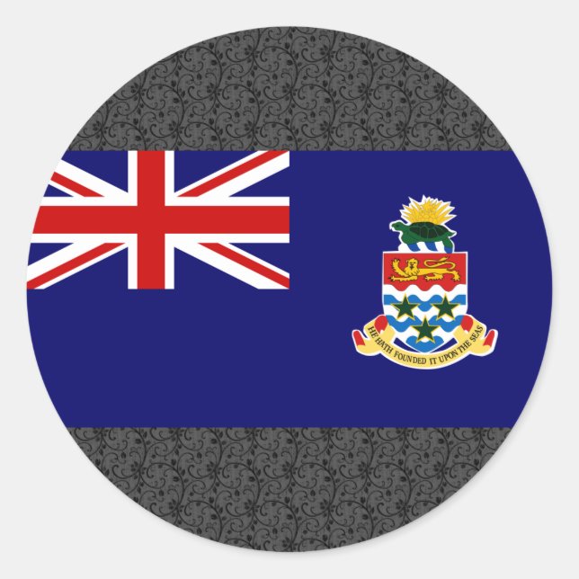 Sticker Rond Drapeau des îles Caïmans (Devant)