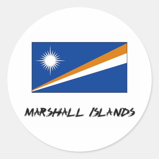 Sticker Rond Drapeau des Îles Marshall (Devant)