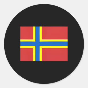 Sticker Rond Drapeau Des Îles Orkney Ecosse