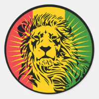 Sticker Lion tout rond 
