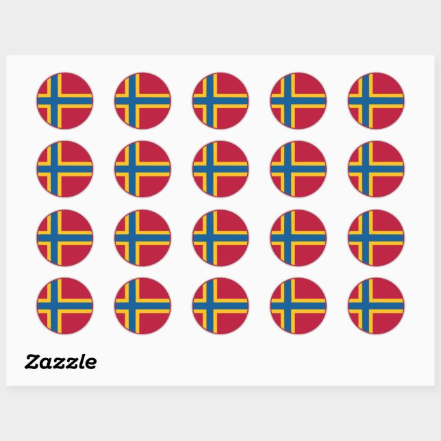 Sticker Rond Drapeau des Orcades (Feuille)