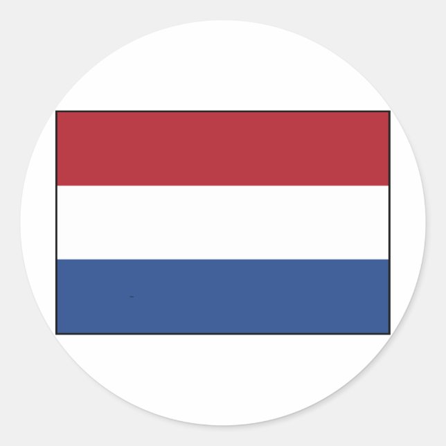 Sticker Rond Drapeau des Pays-Bas (Devant)