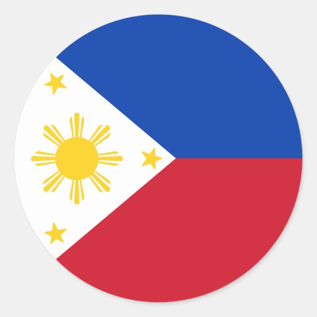 Sticker Rond Drapeau des Philippines (Devant)