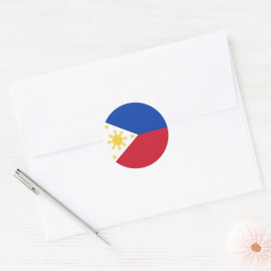 Sticker Rond drapeau des Philippines