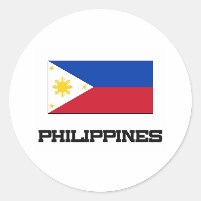 Sticker Rond Drapeau des Philippines (Devant)
