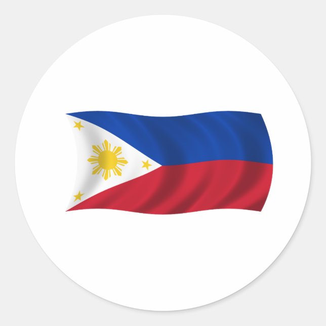 Sticker Rond Drapeau des Philippines (Devant)