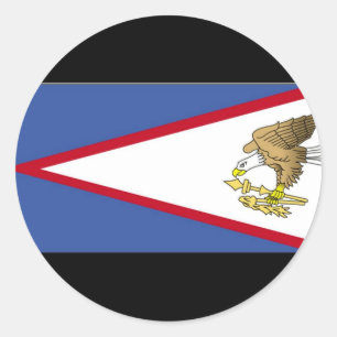Sticker Rond Drapeau des Samoa américaines