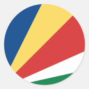 Sticker Rond Drapeau des Seychelles