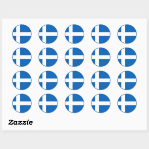 Sticker Rond Drapeau des Shetland