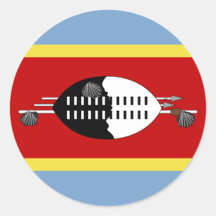 Sticker Rond Drapeau d'Eswatini