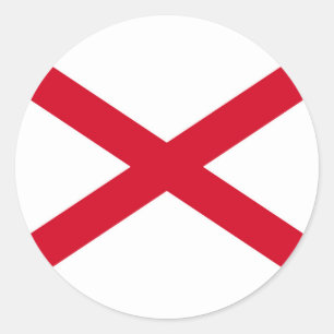 Sticker Rond Drapeau d'État de l'Alabama
