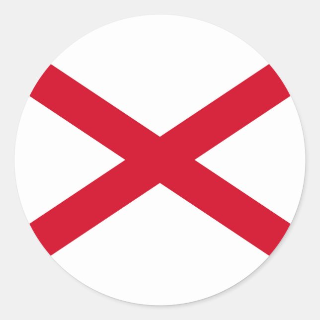 Sticker Rond Drapeau d'État de l'Alabama (Devant)