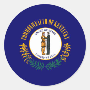 Sticker Rond Drapeau d'État du Kentucky